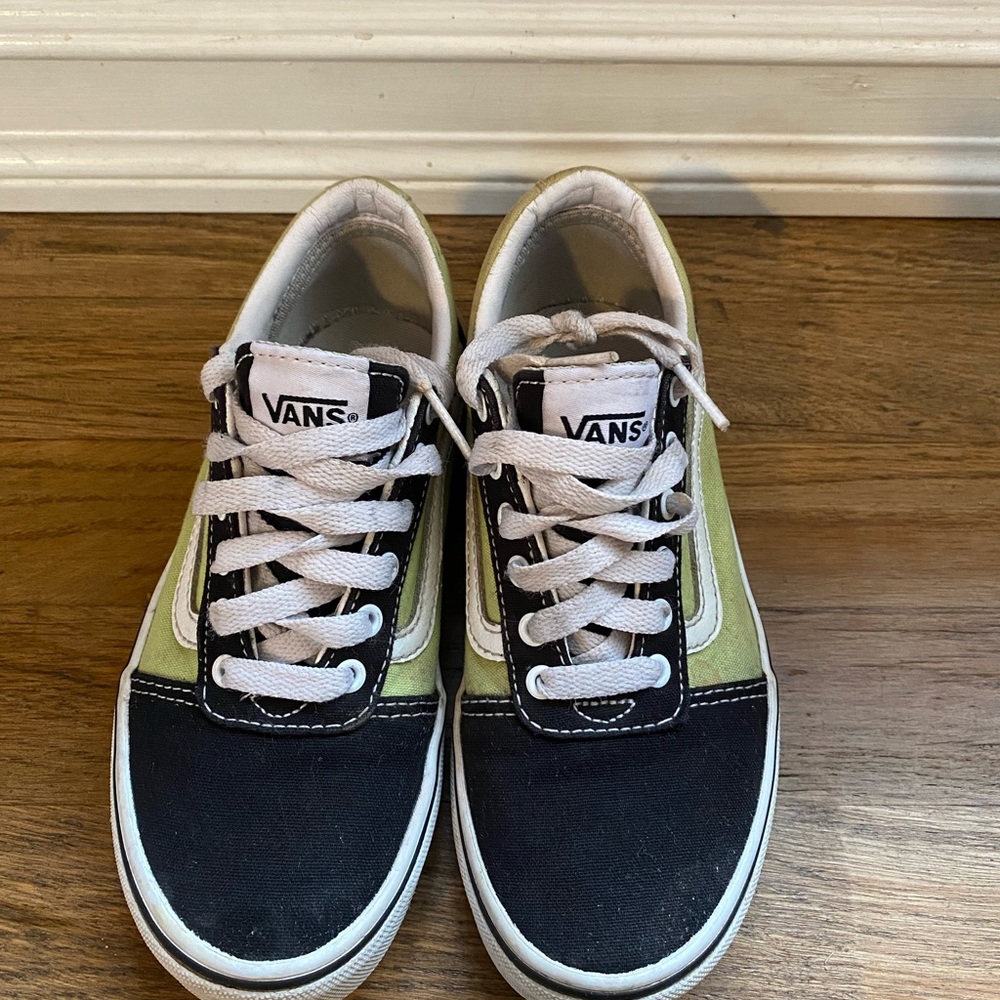Vans Checkered Green Old Skool Style Van Size 1 Boys Unisex